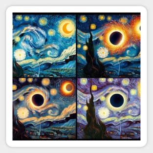 Eclipse Shirt 2024 Eclipse Tshirt Van Gogh Eclipse Shirt April 8 2024 Tee Eclipse 2024 Funny Astronomy Gift Solar Eclipse Sticker